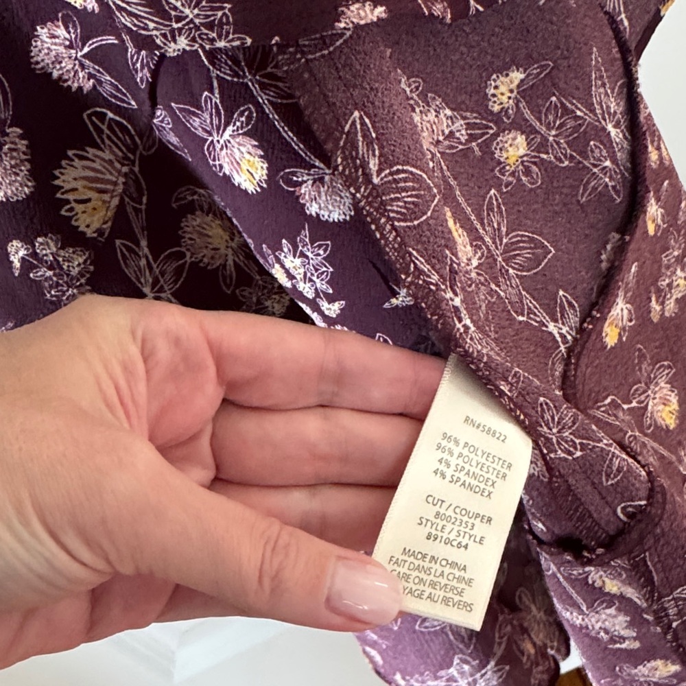 Max Studio Women's Floral Wrap Maxi Dress - Plum - Picture 5 of 9